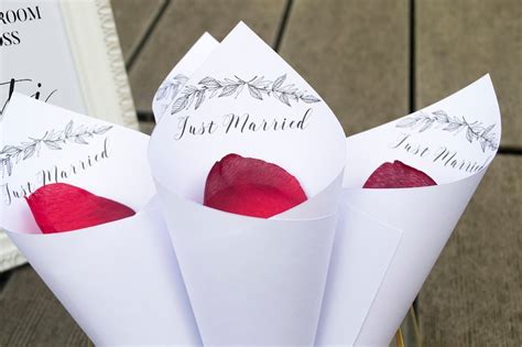 Wedding Confetti Cones Template